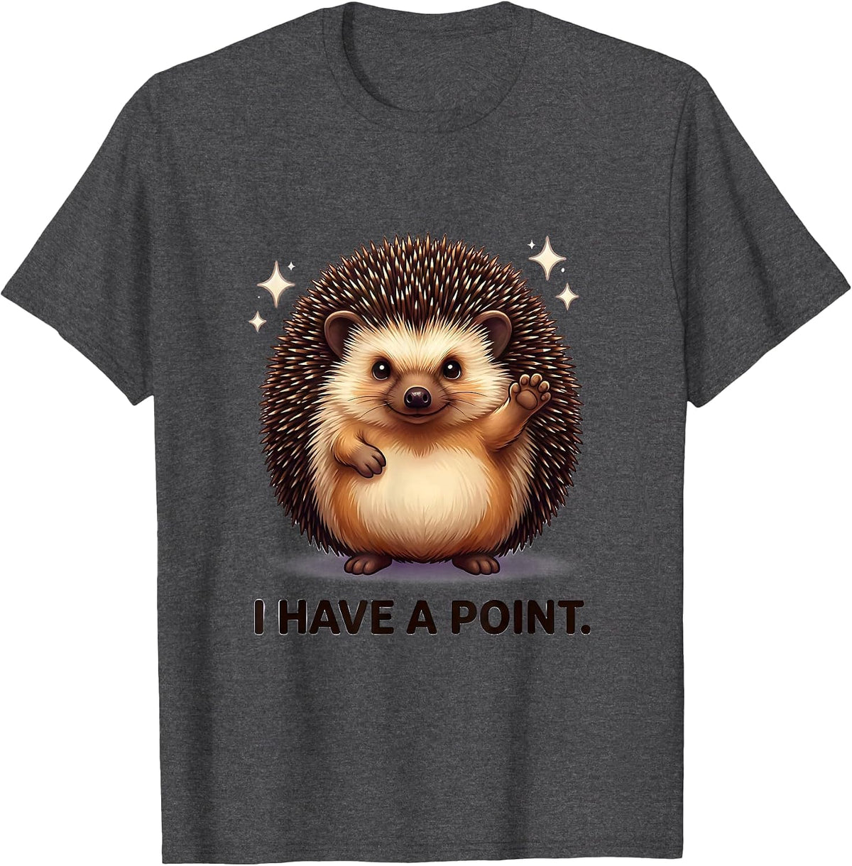 I Have A Point Cute Kawaii Hedgehog Animal Humor Gift T-Shirt - Dark Heather Grey