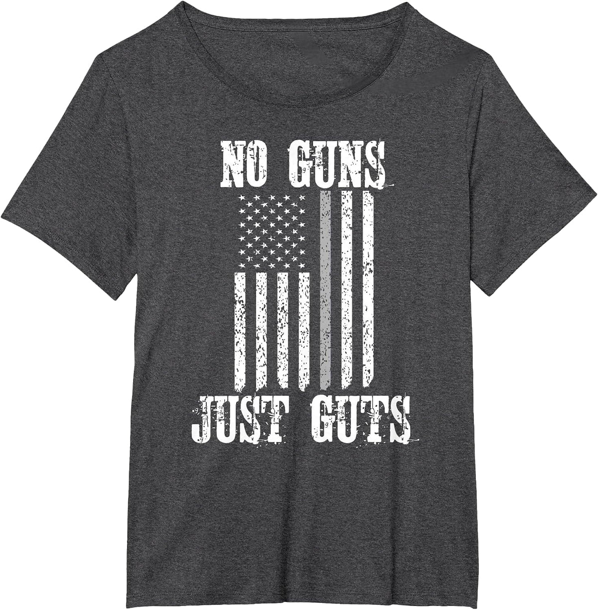 American Flag Thin Gray Line Corrections Officer T-Shirt T-Shirt - Dark Heather Grey
