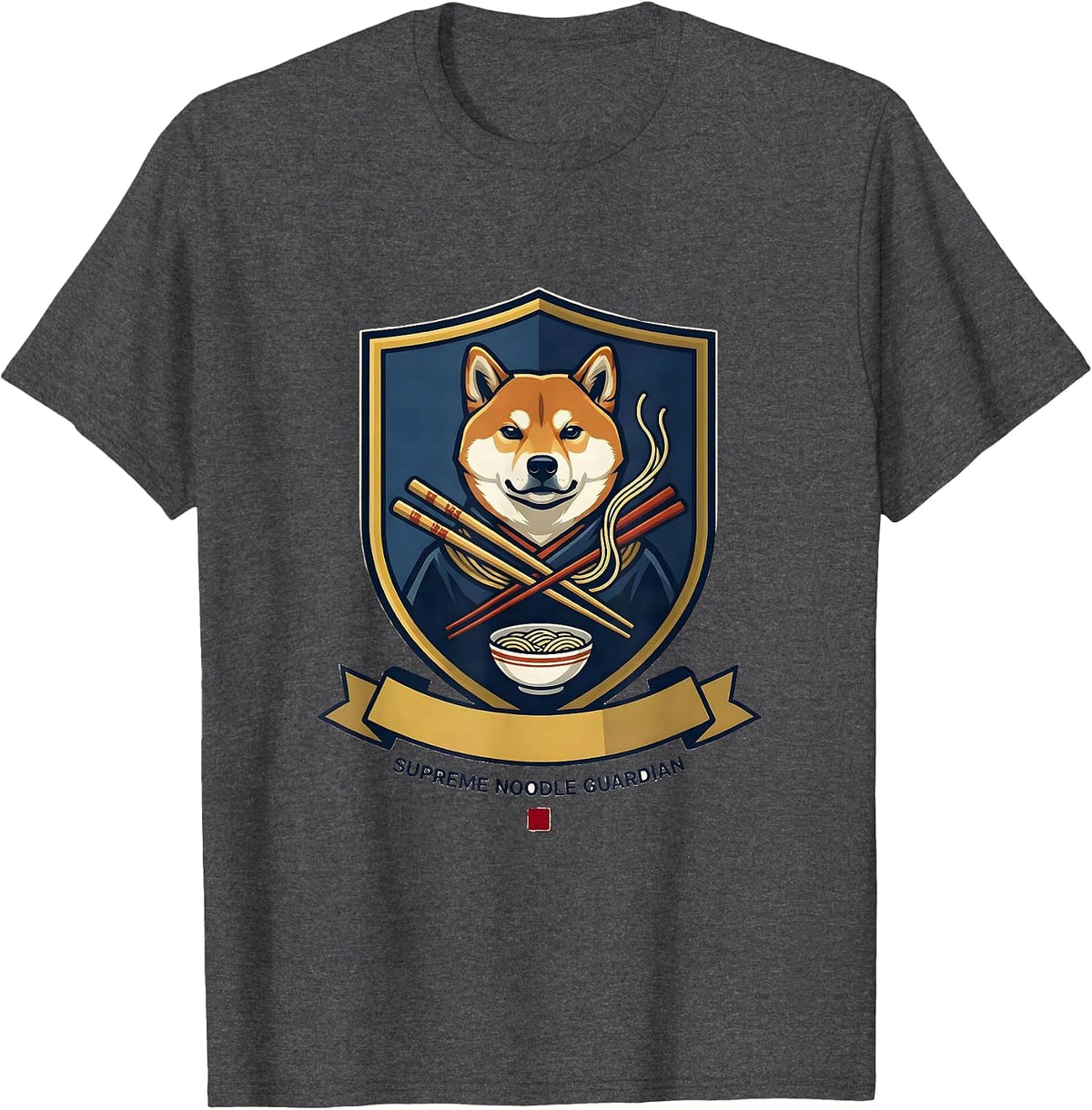 Supreme Noodle Guardian Cute Kawaii Anime Animal Ramen Gift T-Shirt - Dark Heather Grey