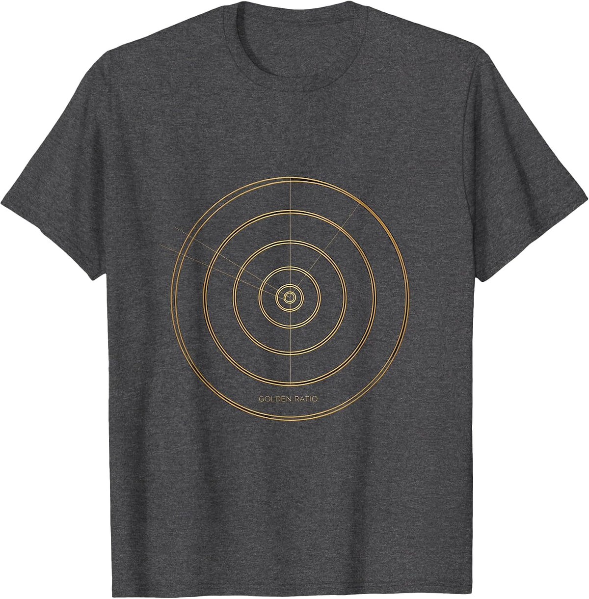 Golden Ratio Minimalist Math Sacred Geometry Enthusiast T-Shirt - Dark Heather Grey