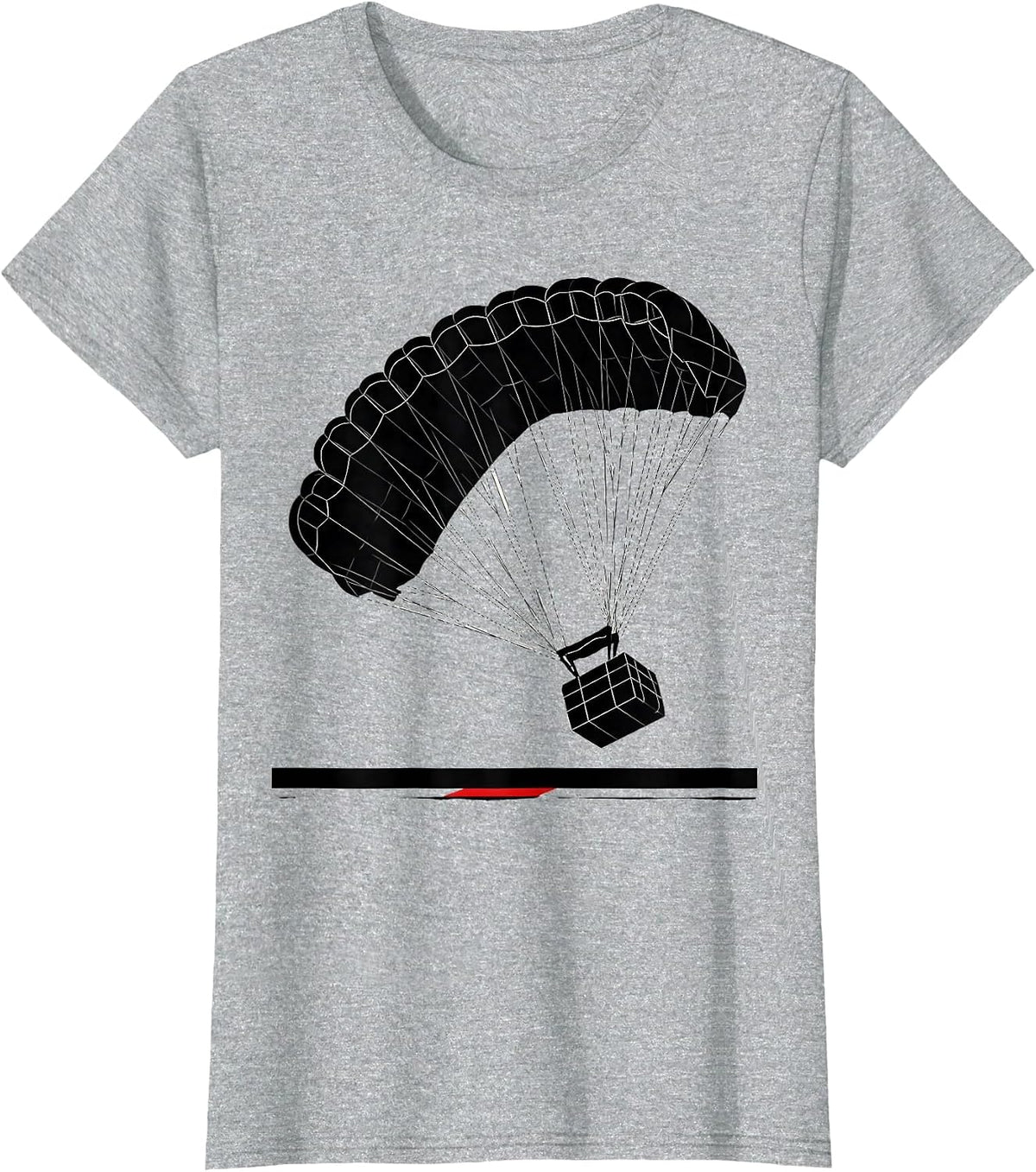 Deployed Dragster Parachute Funny Racing Enthusiast Gift T-Shirt - Heather Grey
