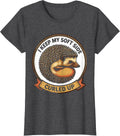 Women's I Keep My Soft Side Curled Up Funny Hedgehog Lover Cute T-Shirt - Dark Heather Grey