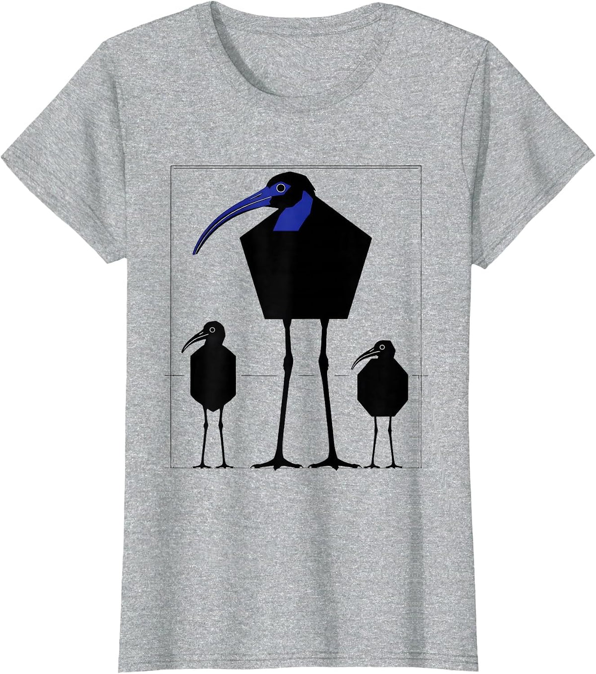 Triangull Triangle Seagull Bird Pun Funny Math Teacher T-Shirt - Heather Grey