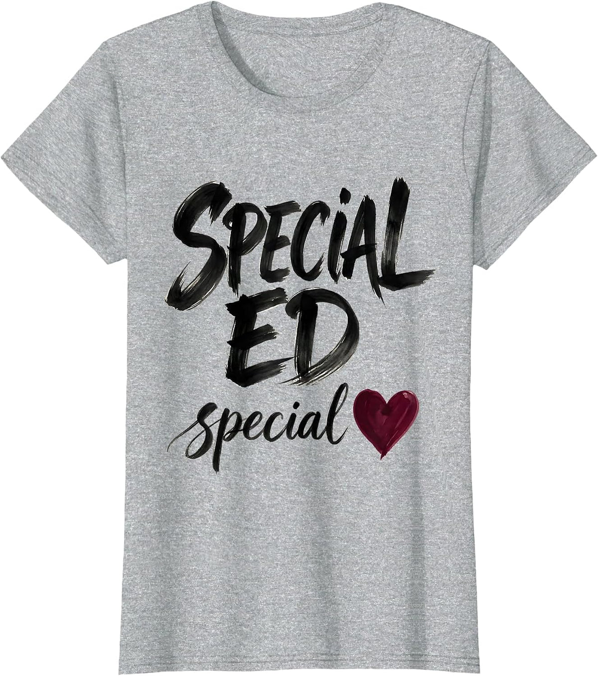 Special Ed Special Heart educator Design T-Shirt - Heather Grey