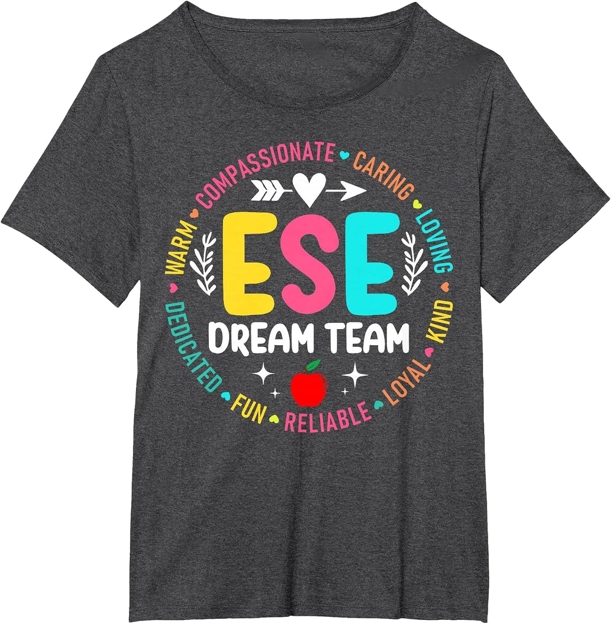 Ese Dream Team Exceptional Education Sped Ese Teacher T-Shirt - Dark Heather Grey