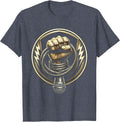 Mic Grip Weapon Rock Music Graphic Design T-Shirt - Heather Blue