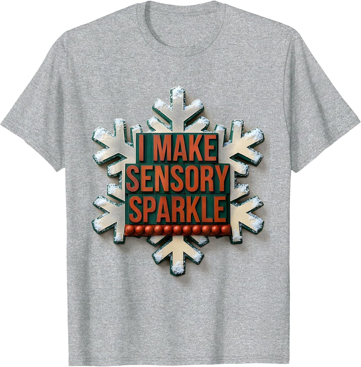 Men's I Make Sensory Sparkle Occupational Therapy Christmas T-Shirt - Heather Grey