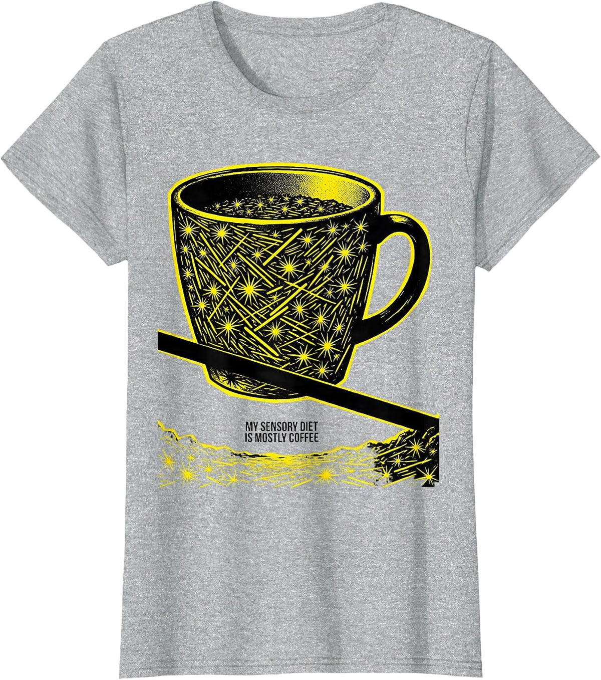 My Sensory Diet Is Mostly Coffee Playful Occupational T-Shirt - Heather Grey