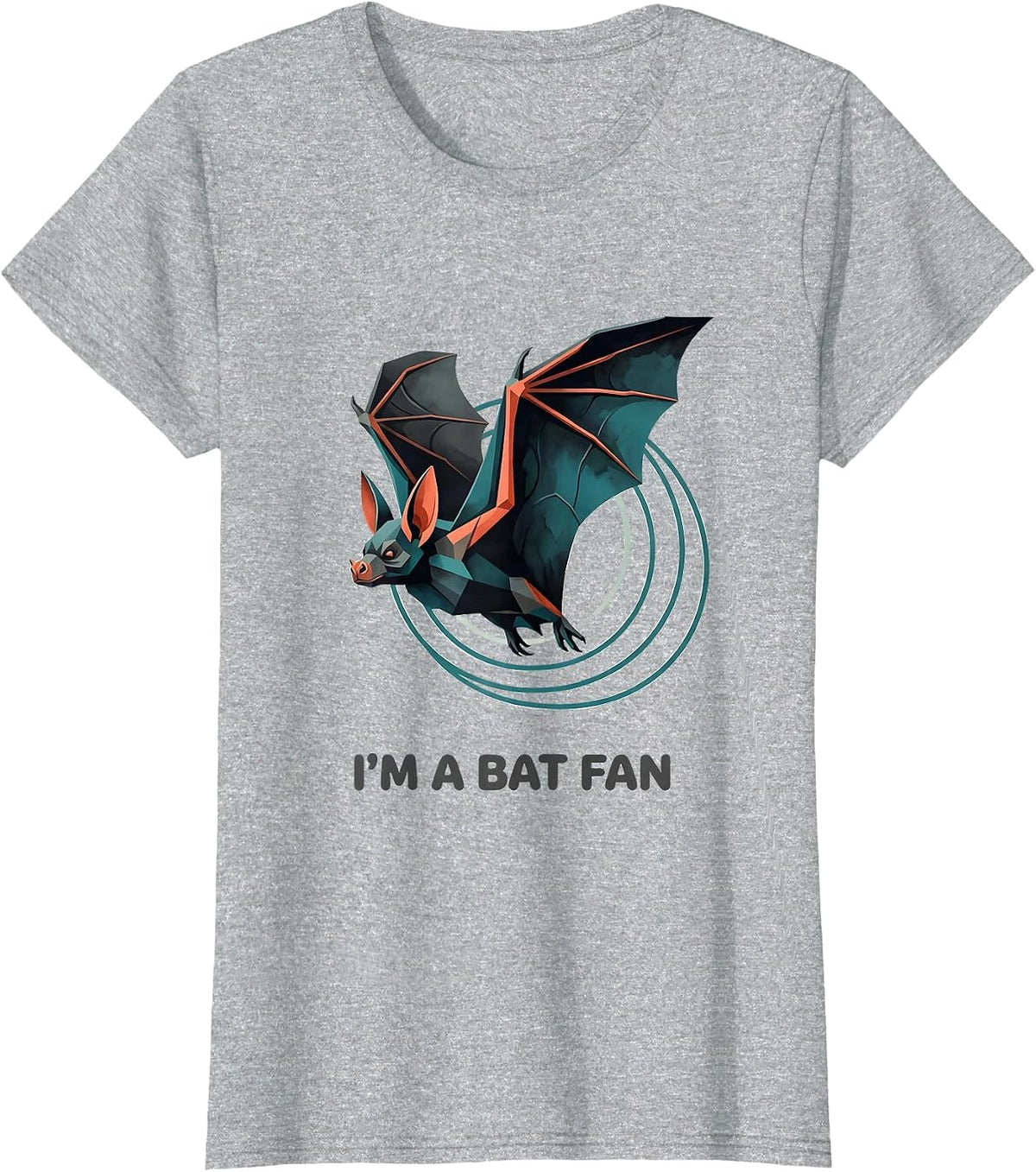 I'm A Bat Fan Midcentury Modern Bat Lover Nature Gothic T-Shirt - Heather Grey