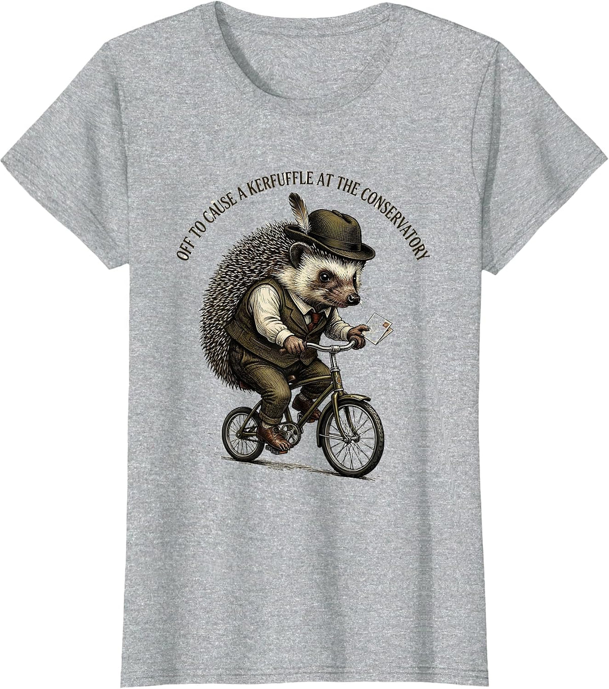 Off To Cause A Kerfuffle At The Conservatory Funny T-Shirt - Heather Grey
