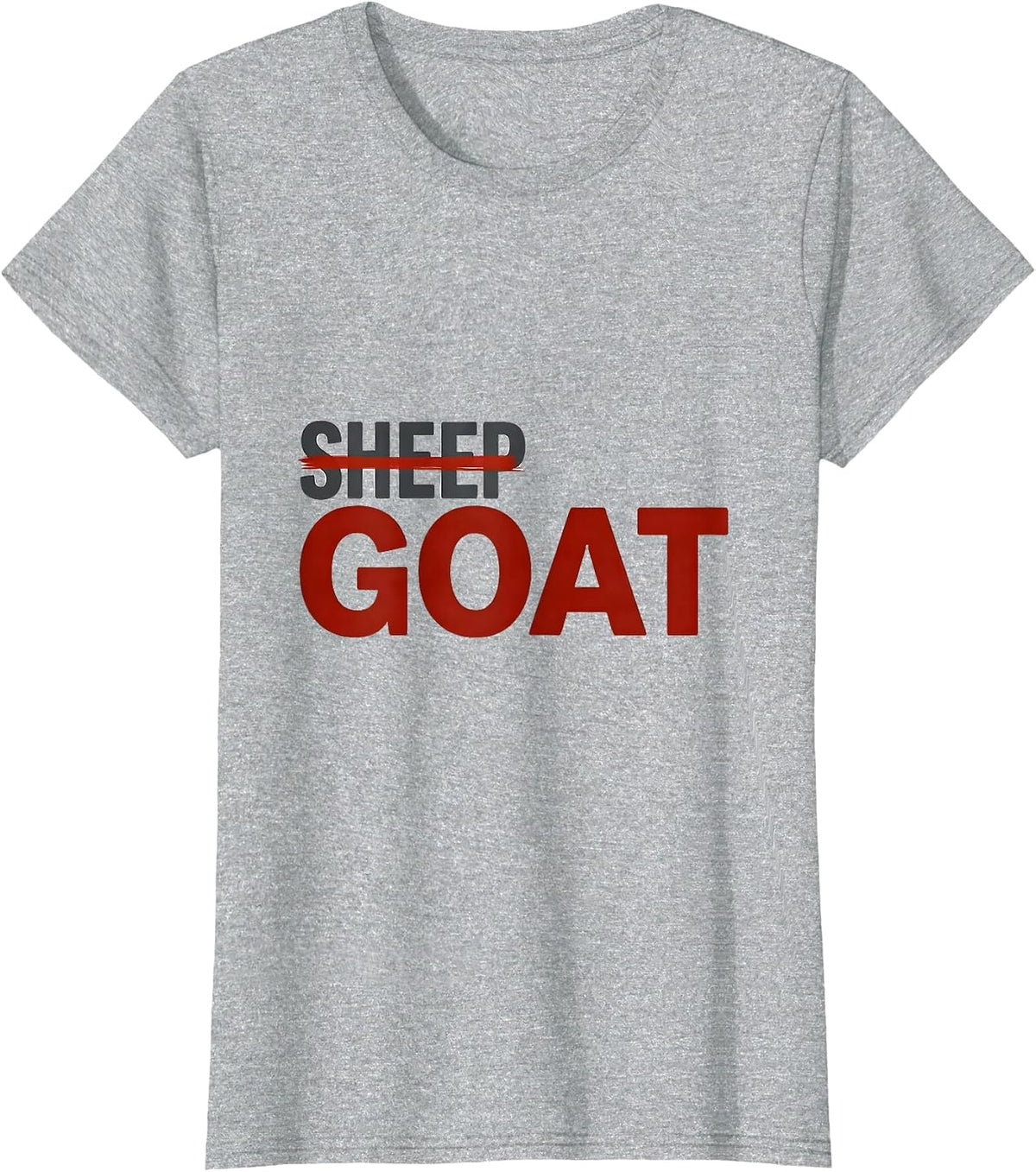 Women's Not Sheep Goat Funny Farm Animal Lover Humor T-Shirt - Heather Grey