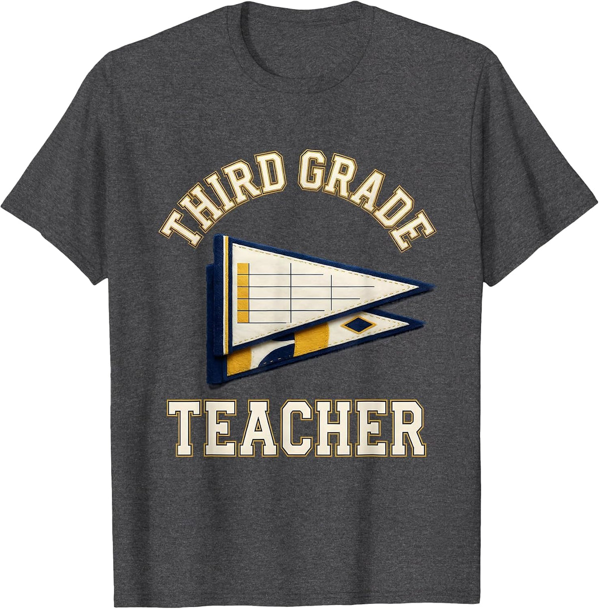 Third Grade Teacher Sports Back To School Teacher Girl T-Shirt - Dark Heather Grey