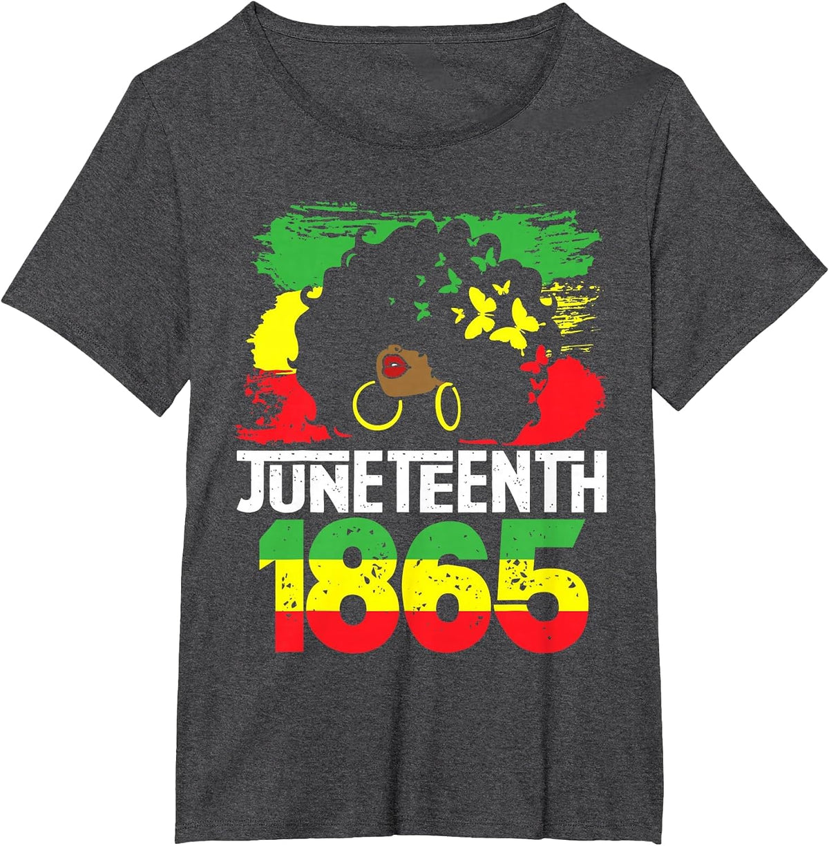 Juneteenth is My Independence Day Black Women Black Pride T-Shirt - Dark Heather Grey