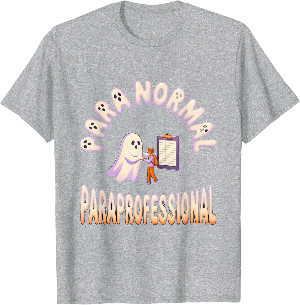 Men's Para Normal Paraprofessional Ghost SpEd Halloween Teacher T-Shirt - Heather Grey