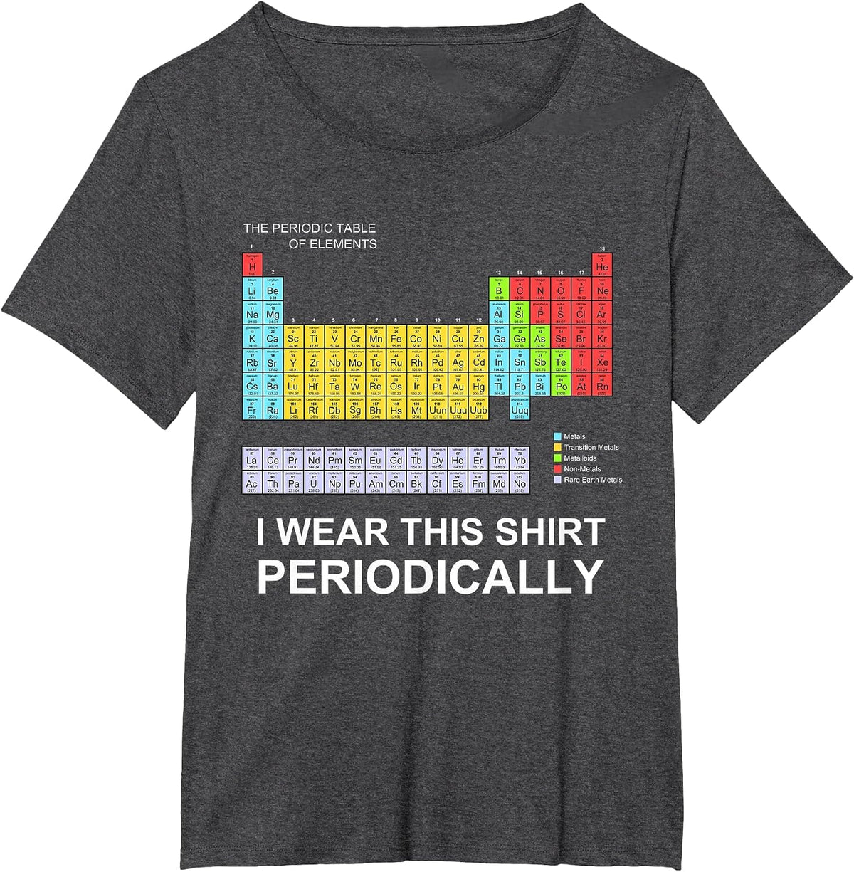 I Wear This Shirt Periodically T-Shirt Funny Science Tshirt T-Shirt - Dark Heather Grey
