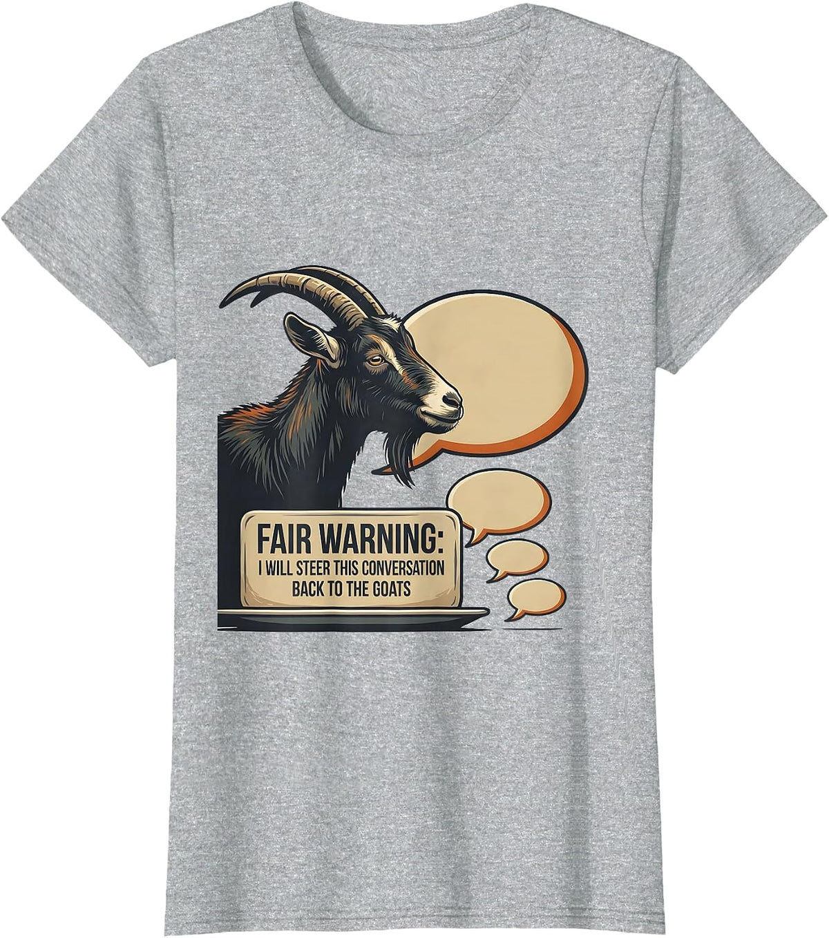 Fair Warning I Will Steer This Conversation Back T-Shirt - Heather Grey