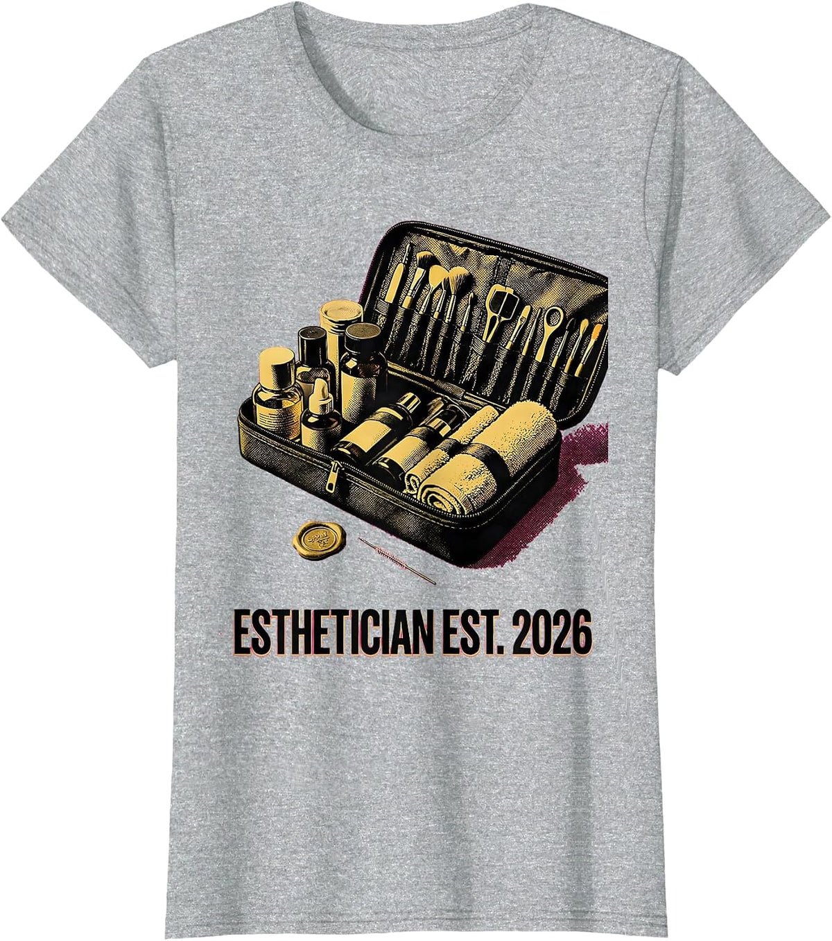 Women's Esthetician Est. 2026 Playful Professional Pride Skincare T-Shirt - Heather Grey