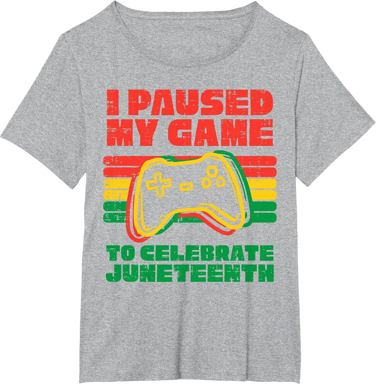 I Paused My Game to Celebrate Juneteenth Black Kids Boys Men T-Shirt - Heather Grey