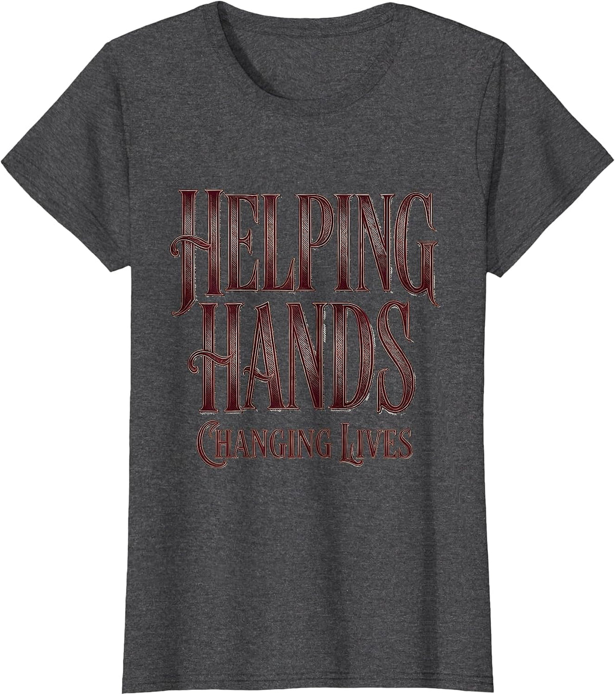Women's Helping Hands Changing Lives Occupational Therapy T-Shirt - Dark Heather Grey