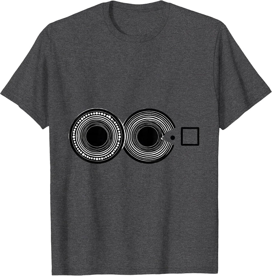 Men's Atomic Orbitals Silhouettes Nerdy Science Humor T-Shirt - Dark Heather Grey