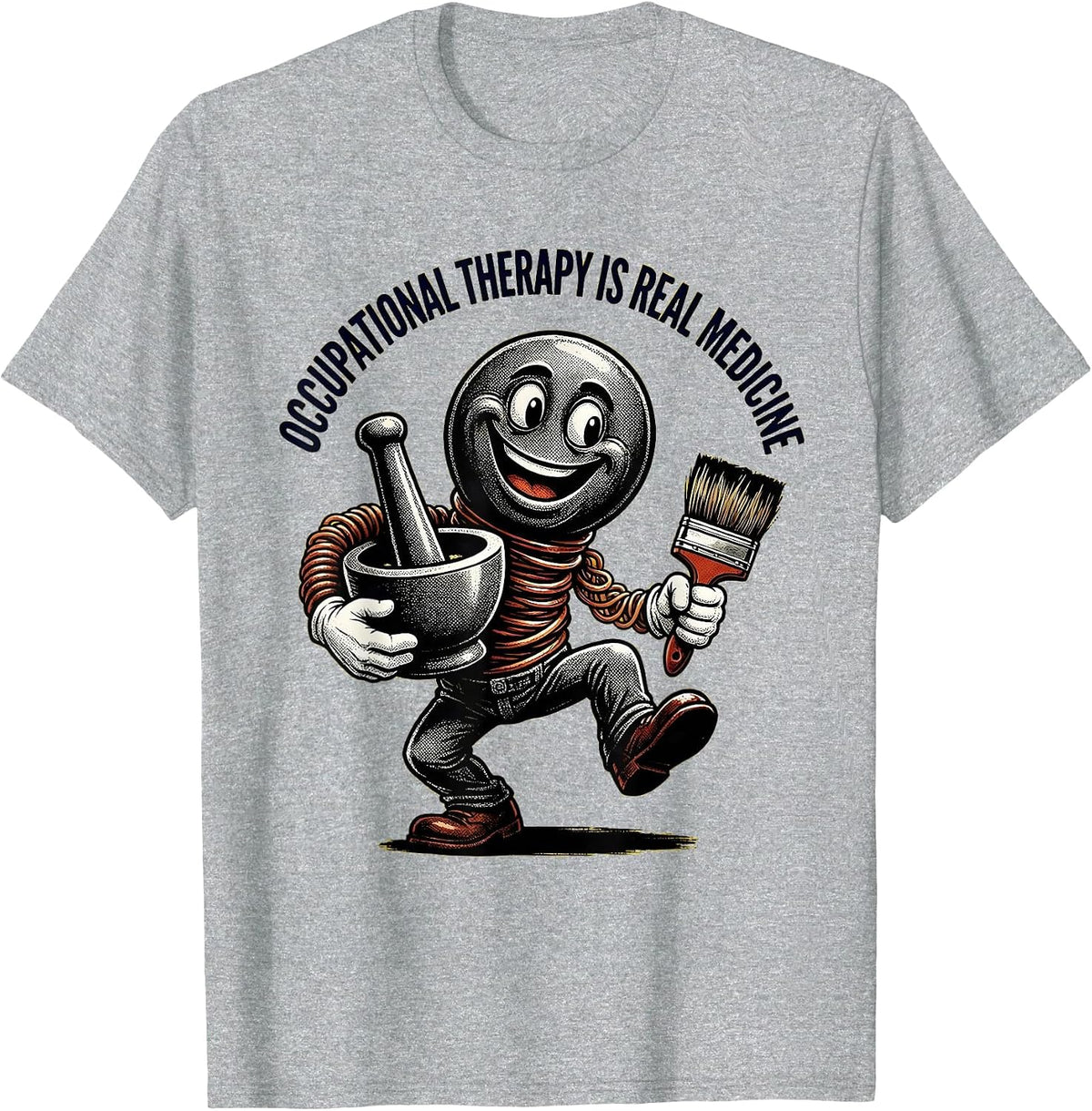 Men's Occupational Therapy Is Real Medicine OT Design T-Shirt - Heather Grey