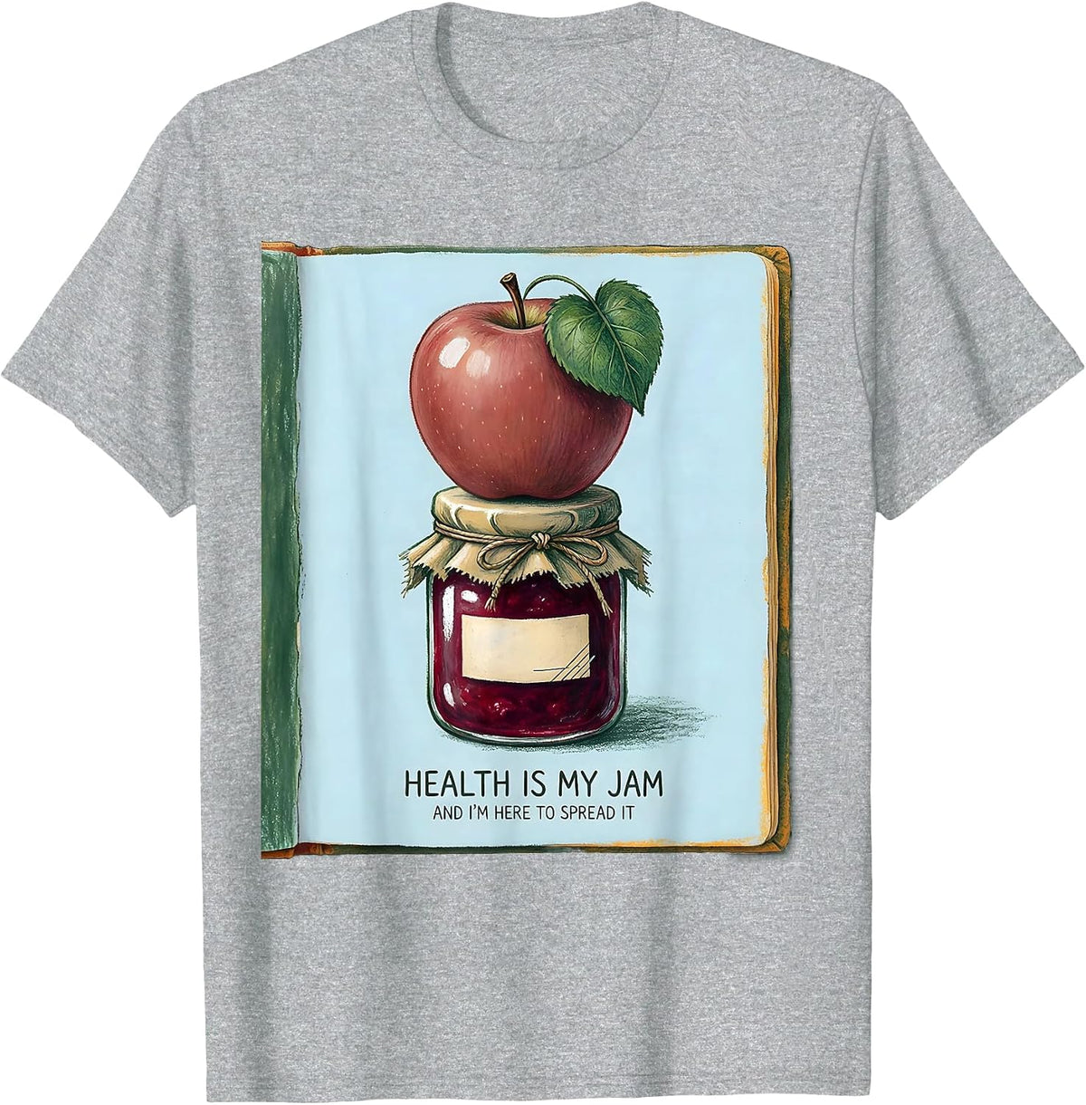 Men's Health Is My Jam And I'm Here To Spread It Teacher T-Shirt - Heather Grey