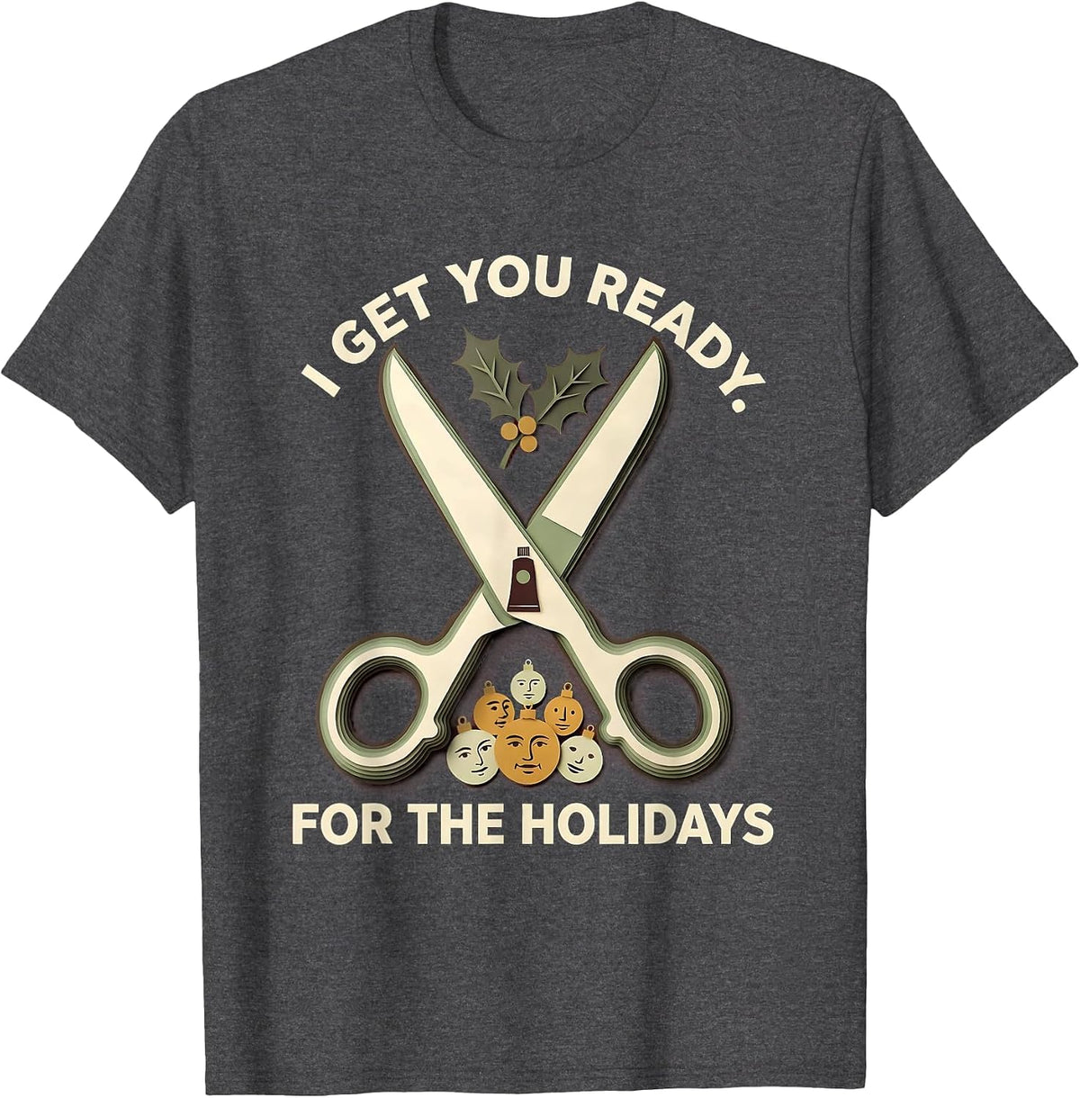 I Get You Ready For The Holidays Funny Esthetician Skincare T-Shirt - Dark Heather Grey