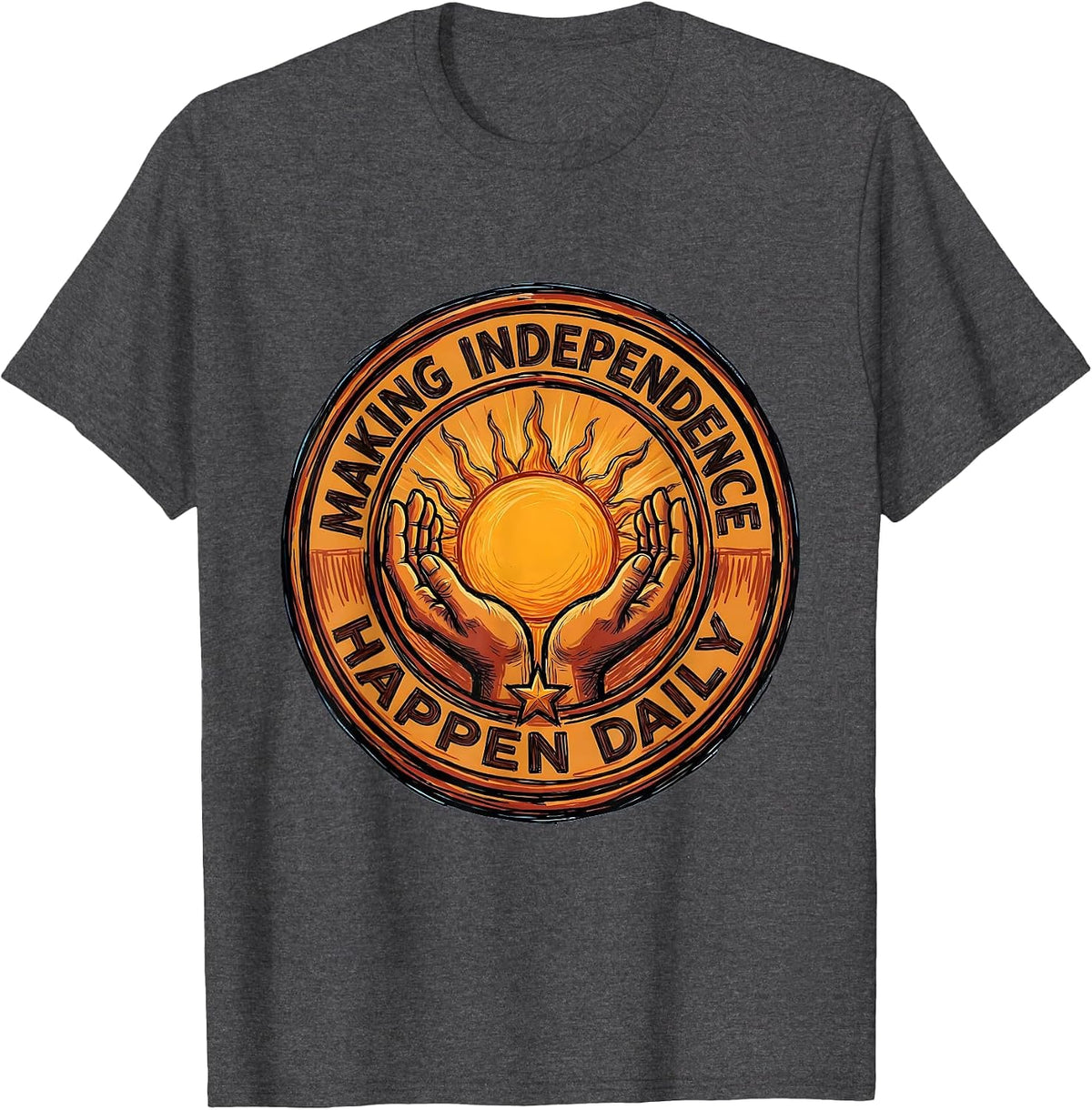 Men's Making Independence Happen Daily Occupational Therapy T-Shirt - Dark Heather Grey