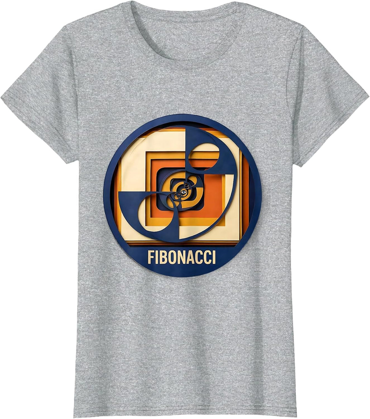 Fibonacci Sacred Geometry Golden Ratio Math Enthusiast T-Shirt - Heather Grey
