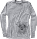 Bare Smokey the Miniature Schnauzer Dog Triblend T-Shirt - Unisex Unisex Long Sleeve