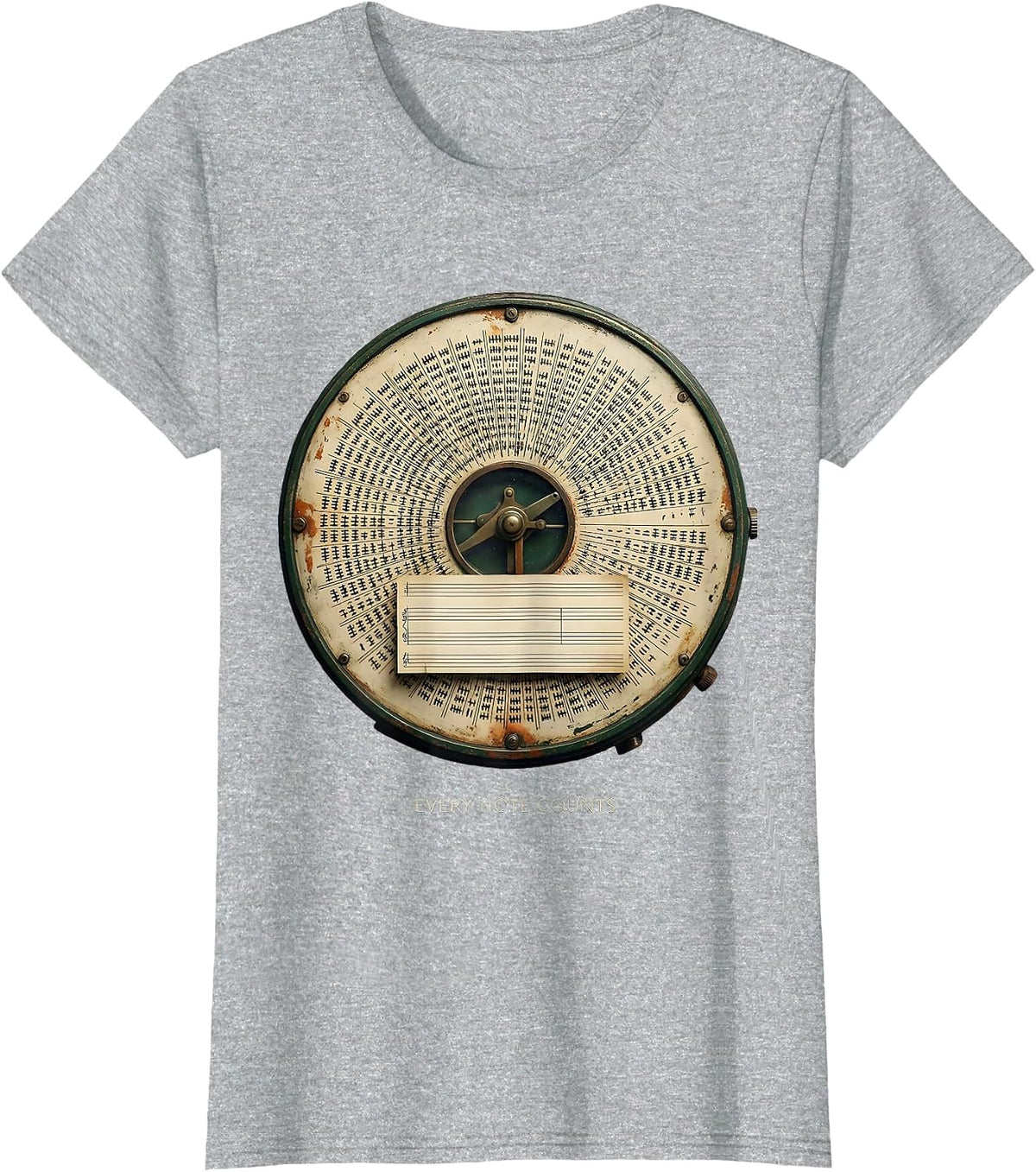 Every Note Counts Vintage Music Lover Gift for Musicians T-Shirt - Heather Grey