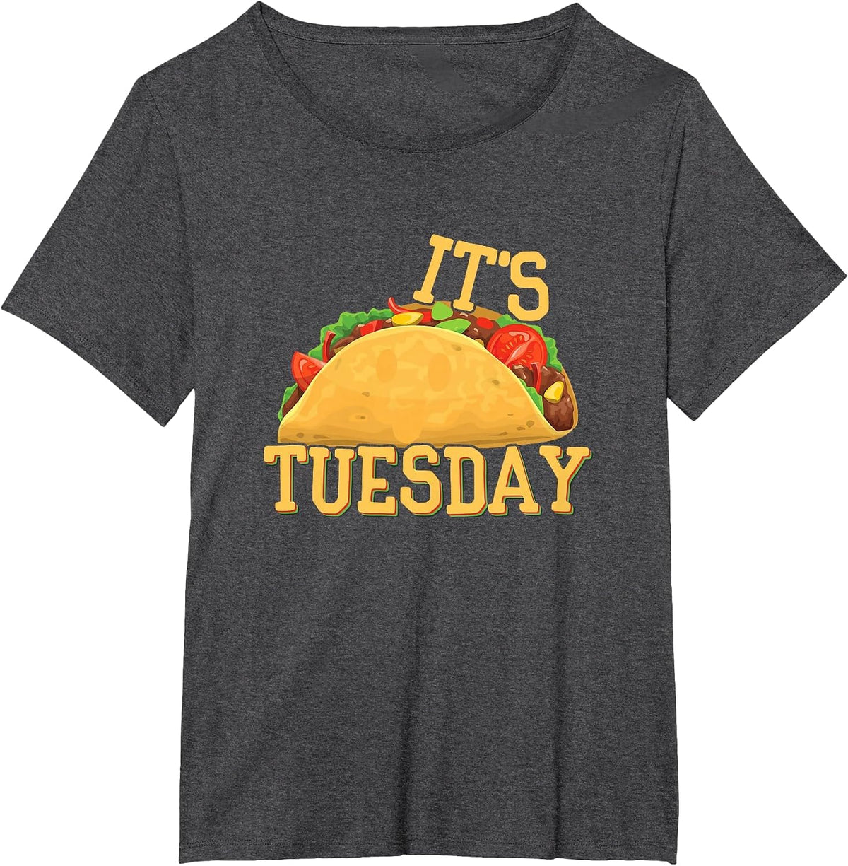 It's Taco Tuesday Happy Taco T-Shirt - Dark Heather Grey