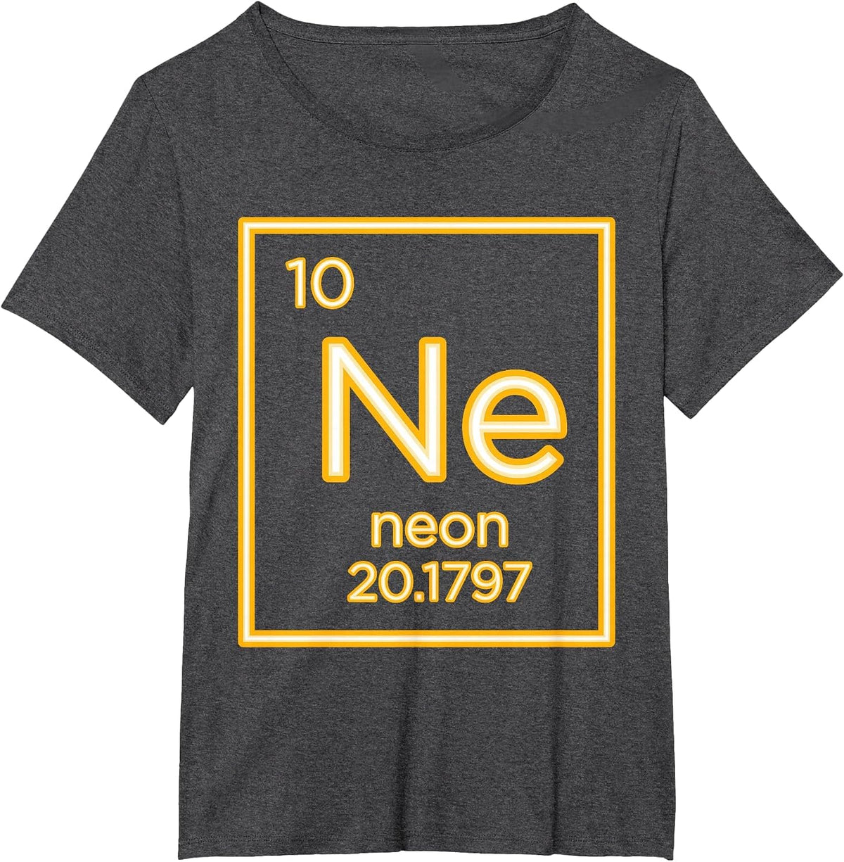 Neon Element Purple Periodic Table Chemistry Nerd Science T-Shirt - Dark Heather Grey