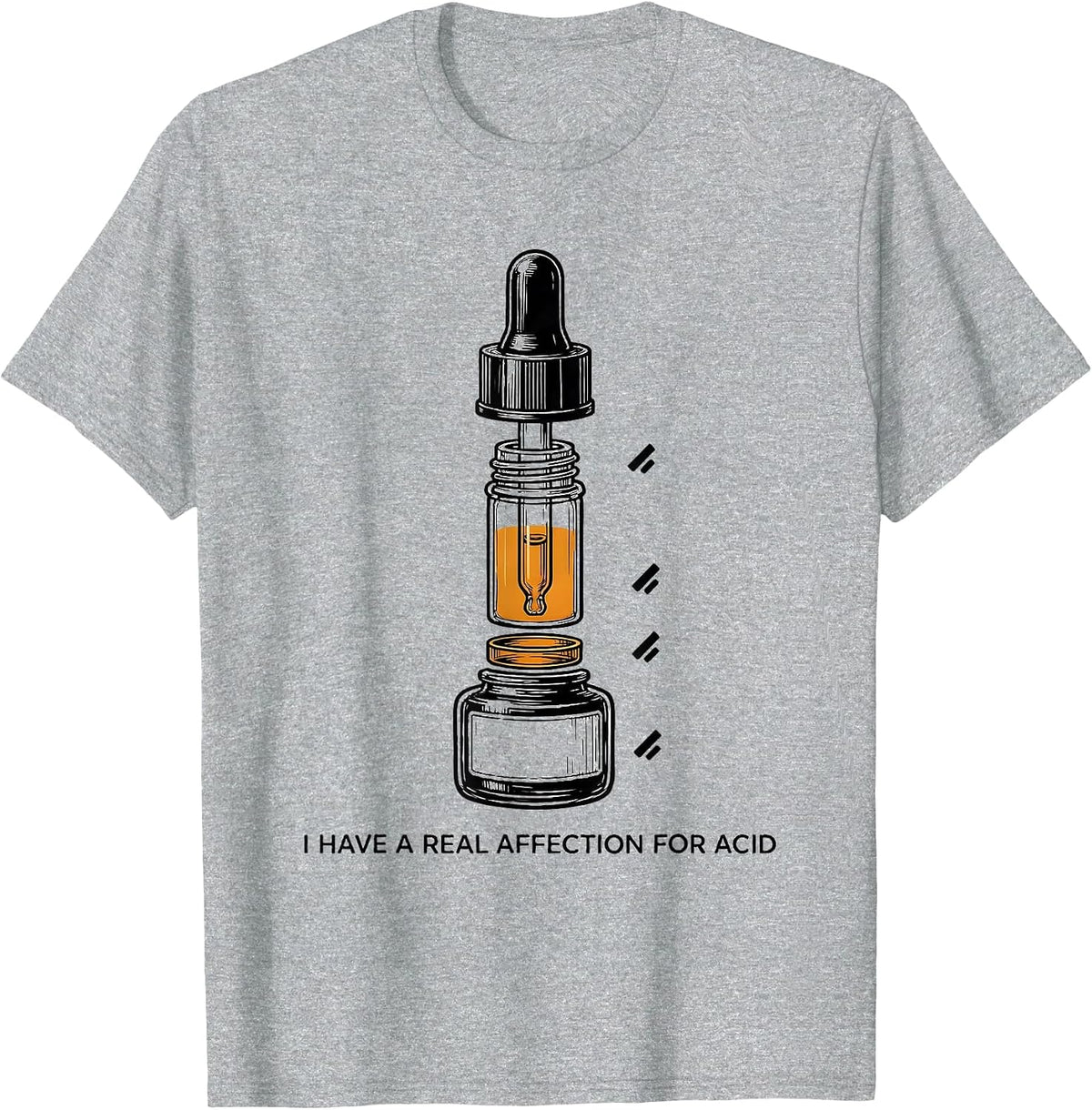 Men's I Have A Real Affection For Acid Funny Esthetician Skincare T-Shirt - Heather Grey