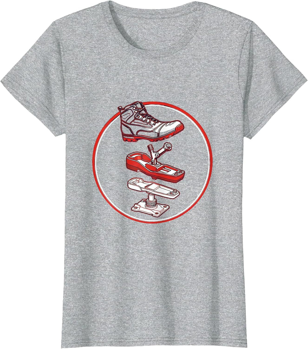 Boots to the Floor Racing Graphic T-Shirt - Heather Grey