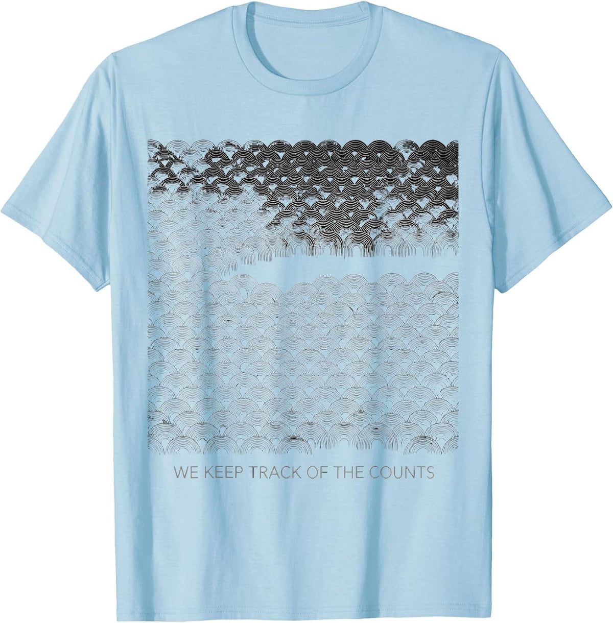 Men's We Keep Track Of The Counts Leukemia Family Support T-Shirt - Baby Blue