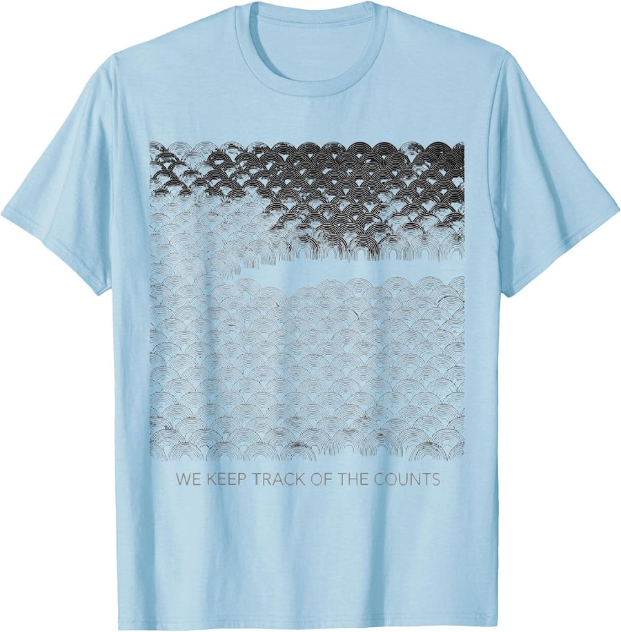 Men's We Keep Track Of The Counts Leukemia Family Support T-Shirt - Baby Blue