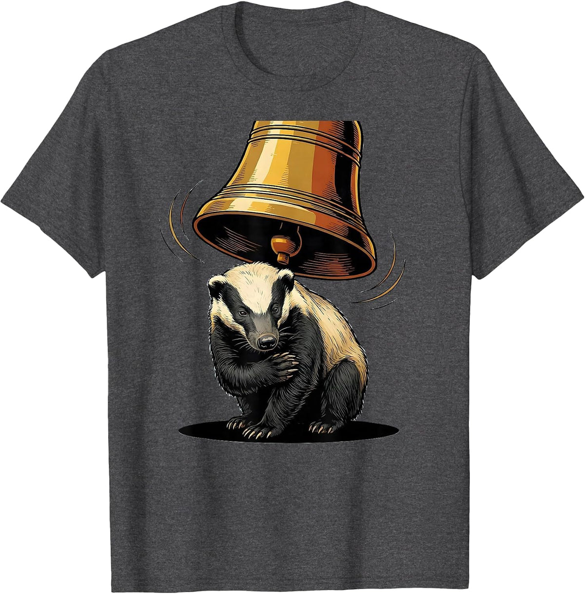 Honey Badger Grooming Funny Animal Lover Humor T-Shirt - Dark Heather Grey