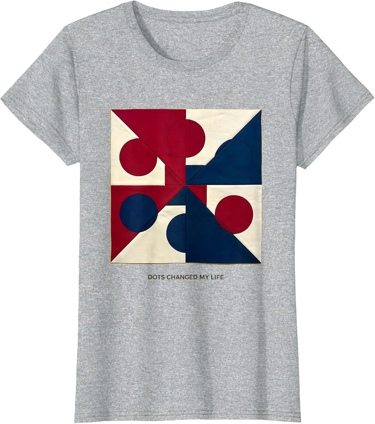 Women's Dots Changed My Life Polka Dot Lover Design T-Shirt - Heather Grey