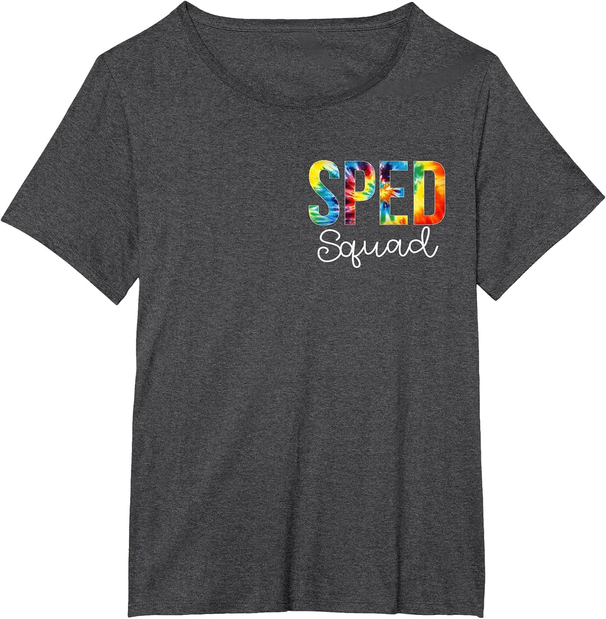 Sped Squad for Work Tie Dye Back to School Appreciation Day T-Shirt - Dark Heather Grey
