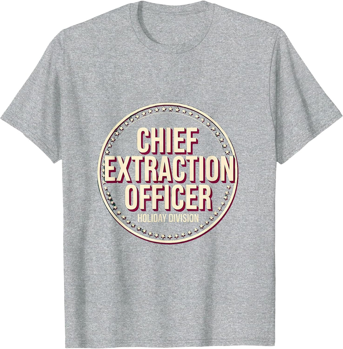Men's Chief Extraction Officer, Holiday Division Esthetician T-Shirt - Heather Grey