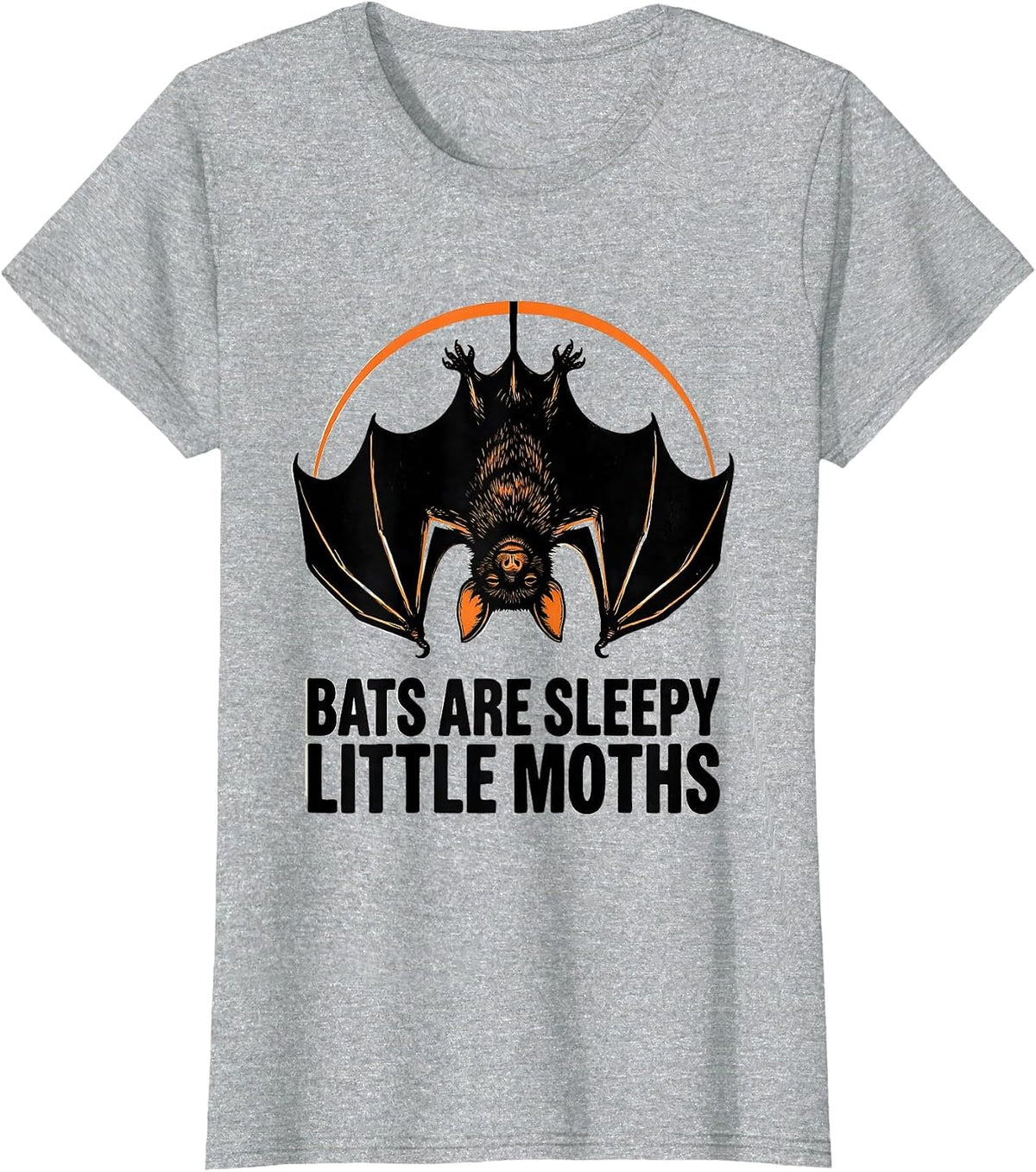 Bats Are Sleepy Little Moths Funny Bat Lover Wildlife T-Shirt - Heather Grey