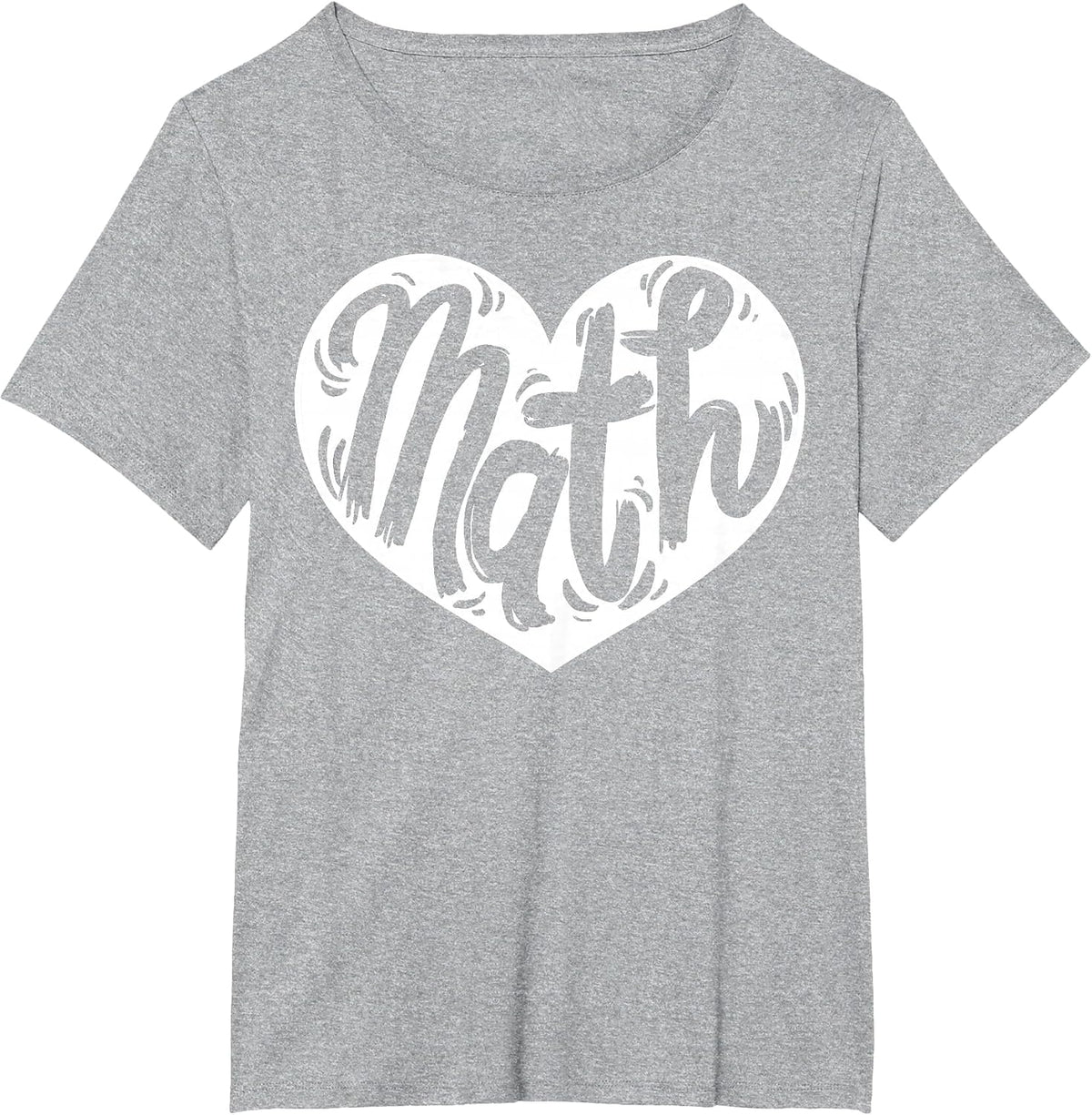 Math Teacher Student Love Valentine's Day T-Shirt - Heather Grey