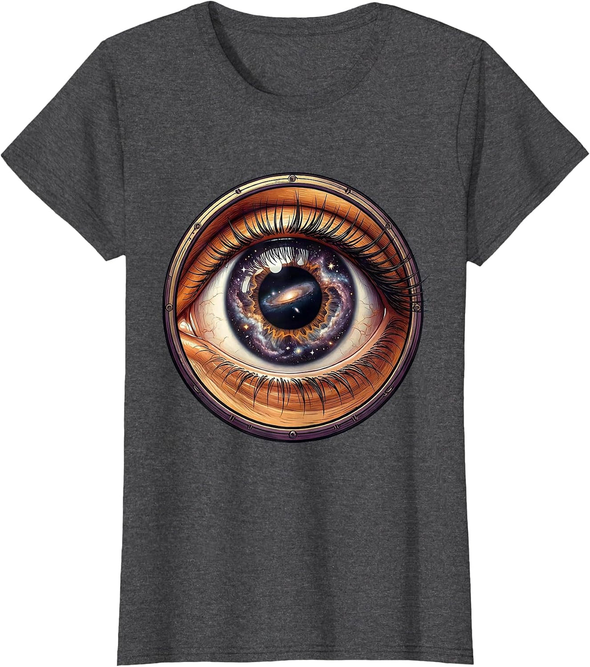 Women's Cosmic Eye Universe Neurodiversity Celebration T-Shirt - Dark Heather Grey