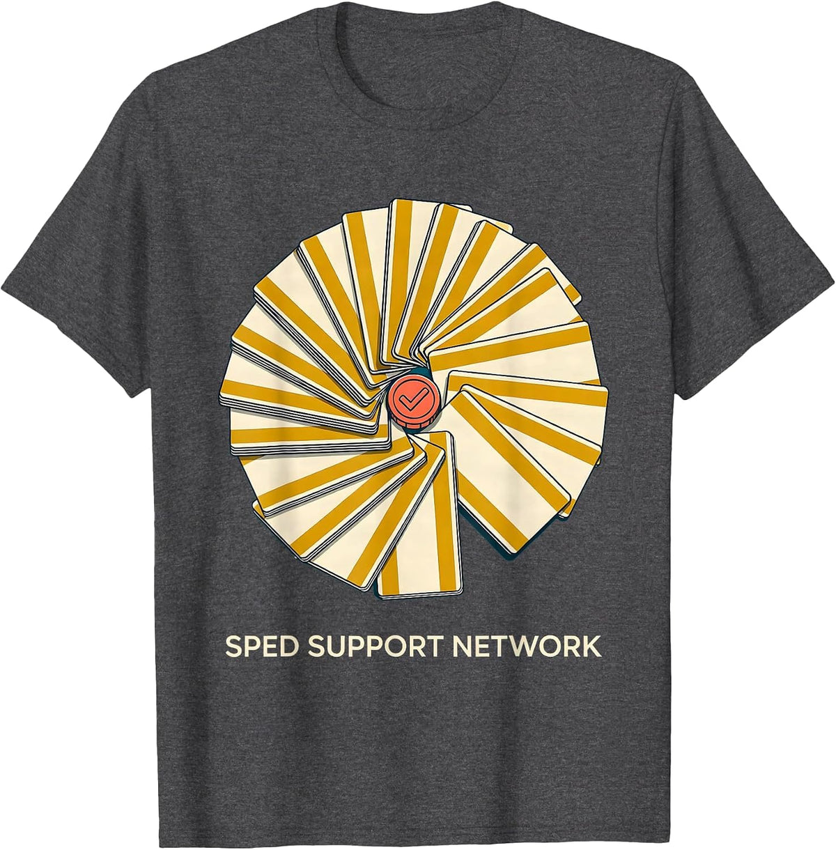 Men's SPED Support Network Midcentury Modern Special Education T-Shirt - Dark Heather Grey