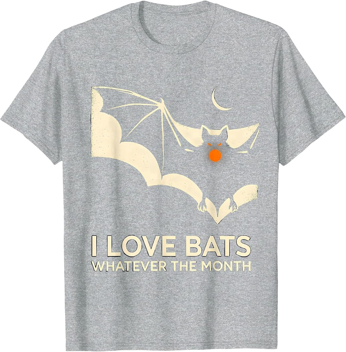 Men's I Love Bats Whatever The Month Vintage Bat Lover Halloween T-Shirt - Heather Grey
