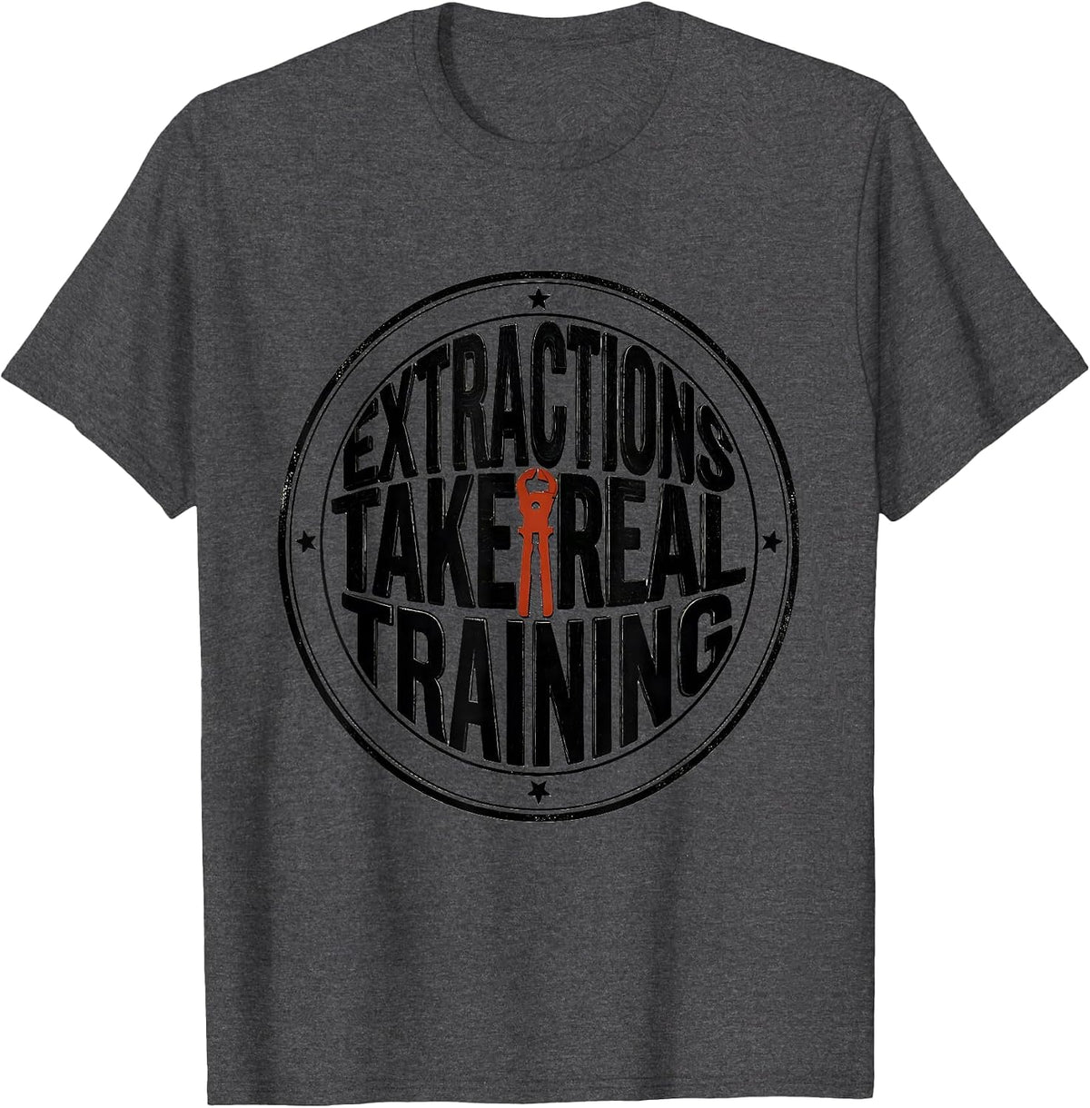 Extractions Take Real Training Playful Esthetician Skincare T-Shirt - Dark Heather Grey