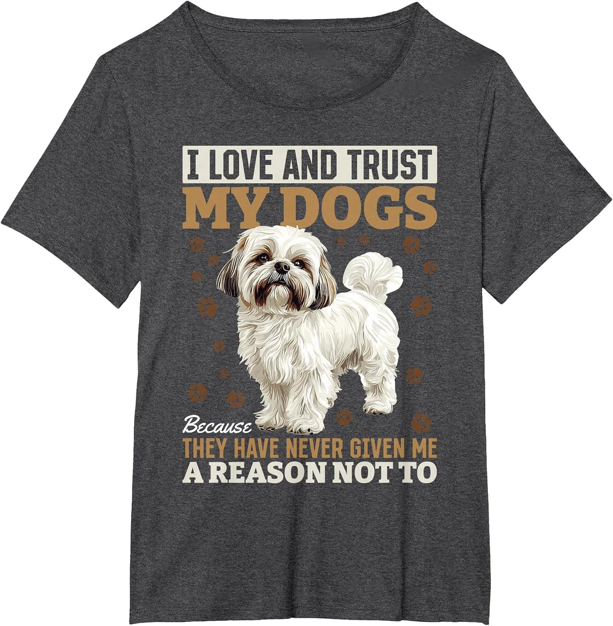 Shih Tzu Dog Owner T-Shirt - Dark Heather Grey