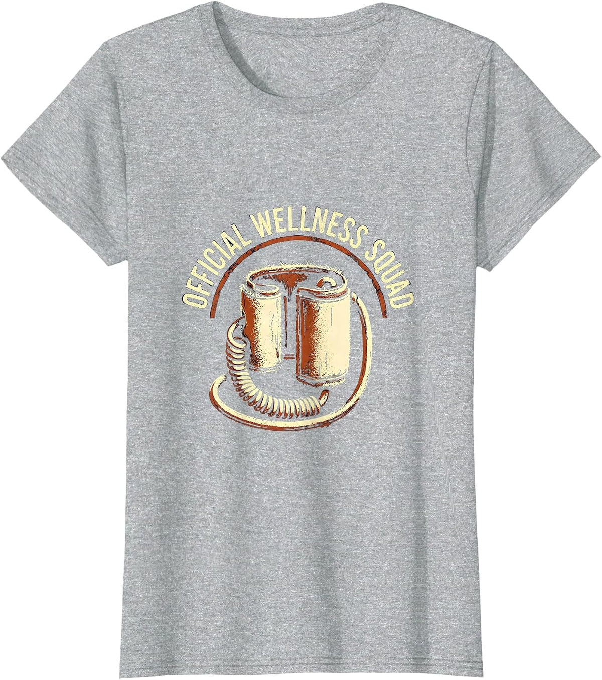 Official Wellness Squad Rubber Stamp Health Trainer Coach T-Shirt - Heather Grey