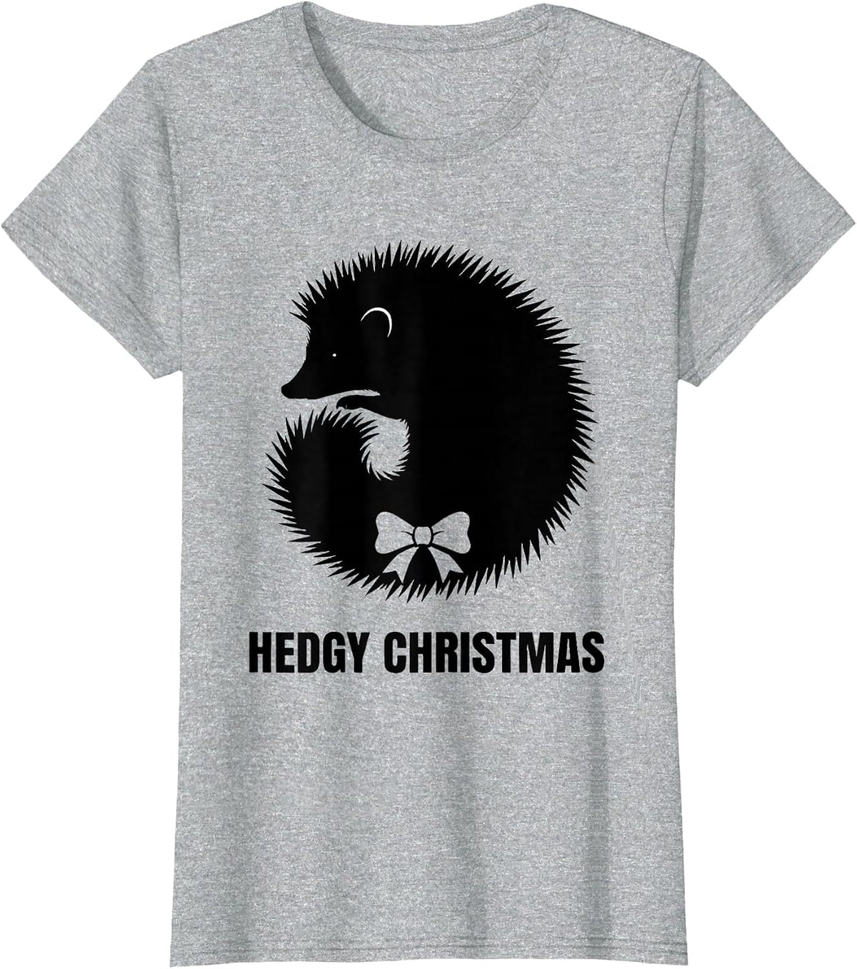 Hedgy Christmas Cute Hedgehog Lover Whimsical Humor Gift T-Shirt - Heather Grey